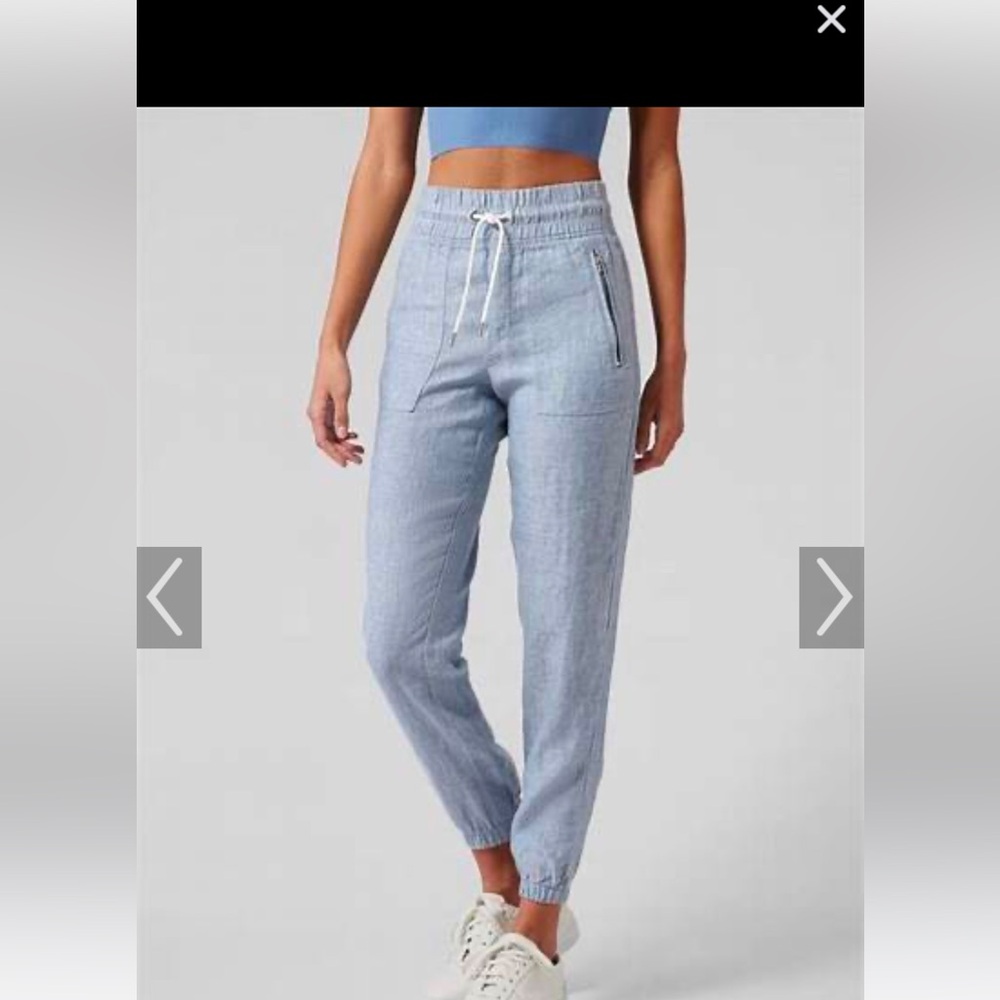 Athleta Cabo linen joggers size 8 tall